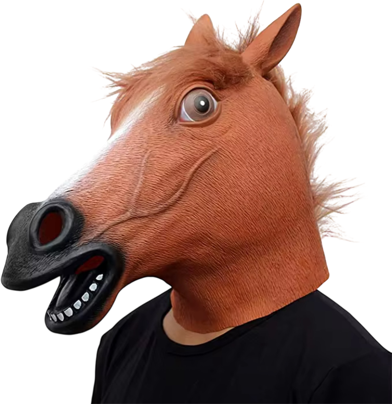 Brown Horse Face Head Mask