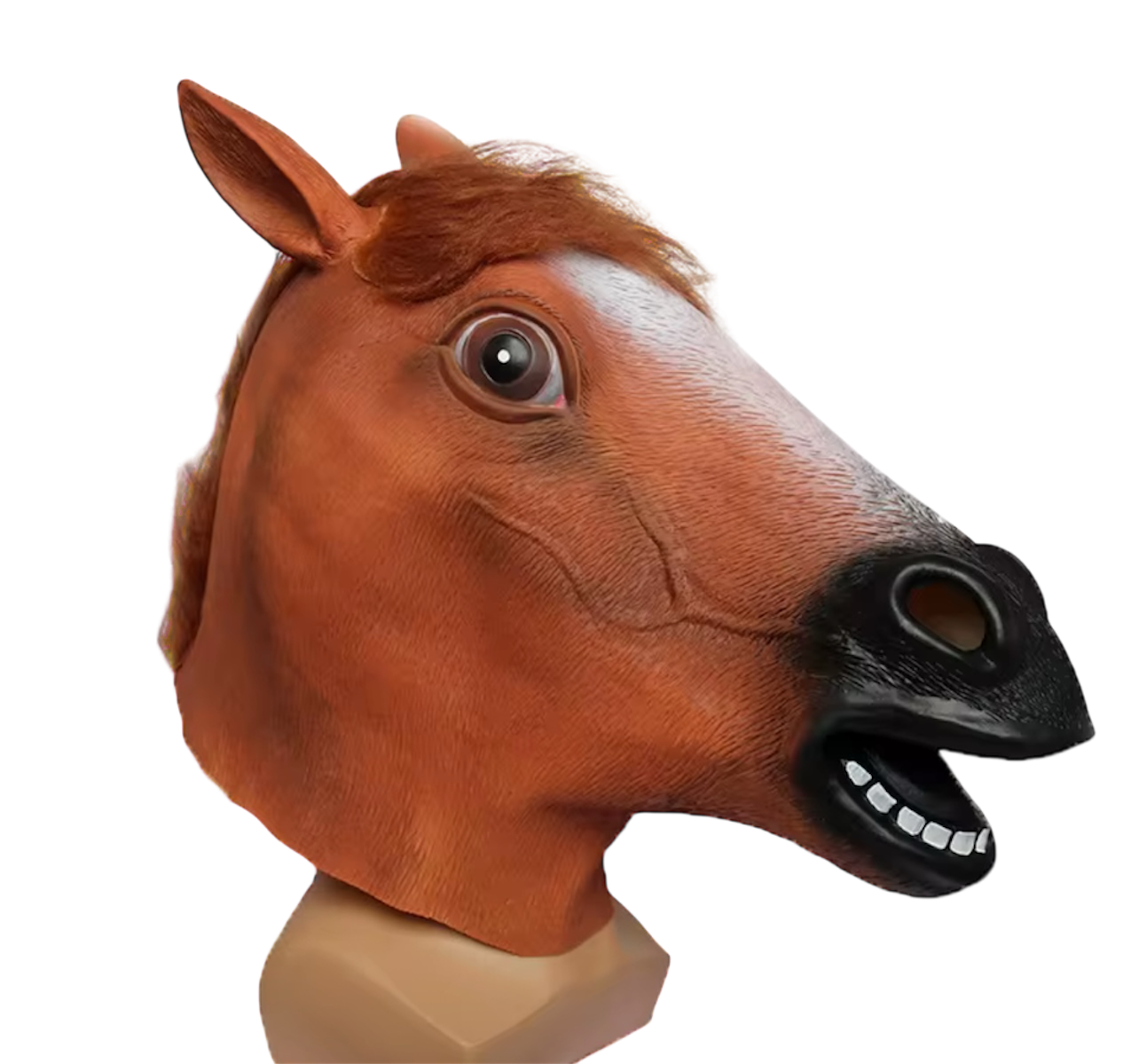 Brown Horse Face Head Mask