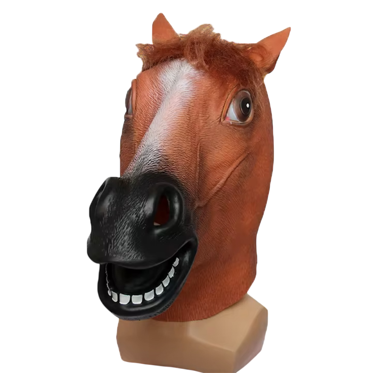 Brown Horse Face Head Mask