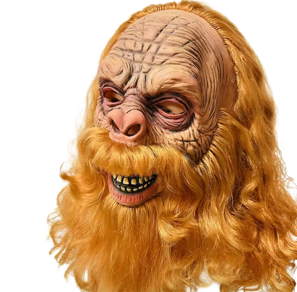Ginger Hippie Beard Man Face Head Mask
